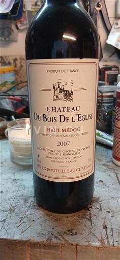 Bordeaux Haut-Médoc Château Bois de l'Église 2007