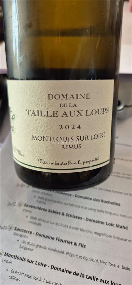 Vallée de la Loire Montlouis-sur-loire La Taille aux Loups Rémus 2024