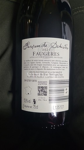 Langvedok Faugères Mas Olivier Parfum de Schistes 2023