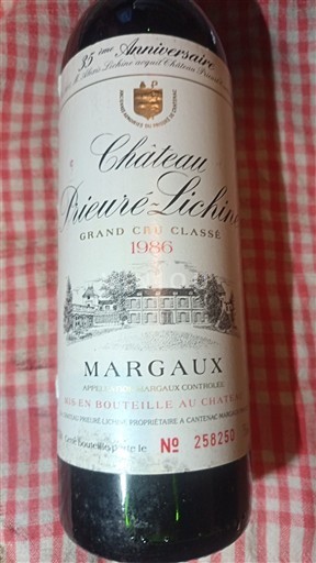 Burdeos Margaux Grand Cru Château Prieure Lichine 1986