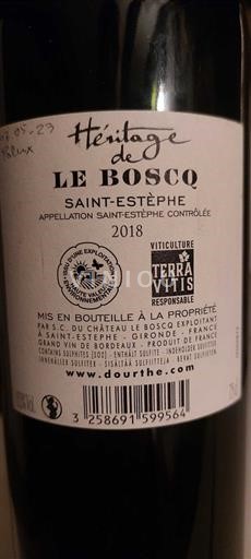 Bordeaux Saint-Estèphe Château Le Boscq Héritage de Le Boscq 2018