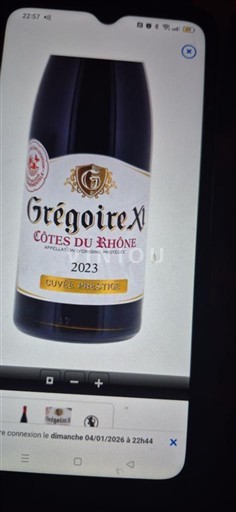 Rhônetal Côtes du Rhône Grégoire XI Prestige 2023