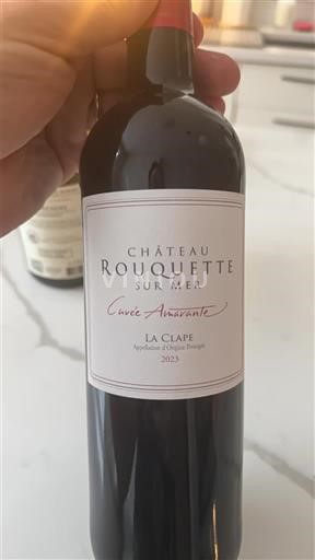 Vina Rouge sec Cuvée Amarante Château Rouquette Sur Mer 2023 Francija Langvedok La Clape AOC