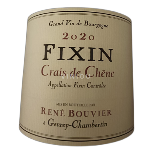 Borgonha Fixin Domaine René Bouvier Crais de chêne 2020