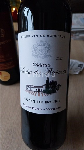 Bordeaux Côtes-de-bourg Château Moulin des Richards 2022