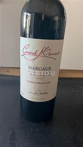 Bordéus Margaux Boubée d'Exception 2022
