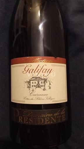 Rhônen laakso Cairanne Domaine La Présidente Galifay 2011