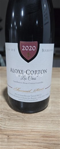 Burgundy Aloxe-Corton Samuel Ricci Les Cras 2020