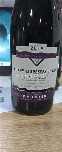 Burgundy Auxey-Duresses Premier Cru Domaine Prunier Laurent et Romain Les Duresses 2019
