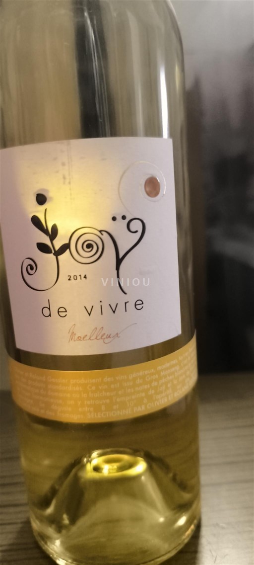 South West Côtes de Gascogne Joy de Vivre Moelleux 2014