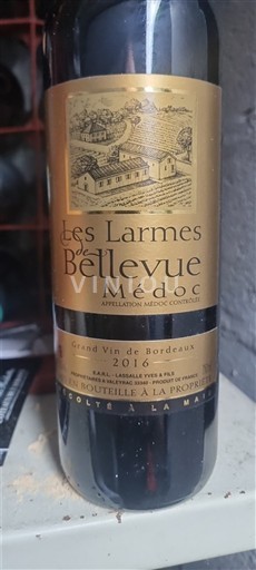 Burdeos Médoc Château Bellevue Les Larmes de Bellevue 2016