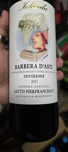 Piemonte Barbera d'Asti Gatto Pierfrancesco Yolanda 2021