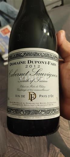 Languedoc et Roussillon Pays d'oc Domaine Dupont-Fahn Cabernet Sauvignon 2012
