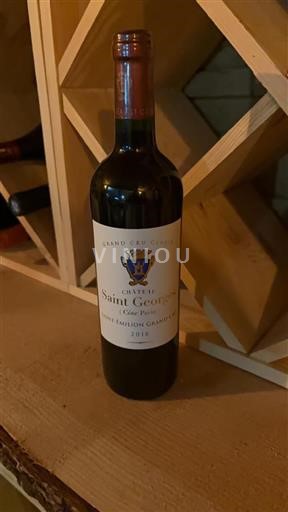 Bordeaux Saint-Émilion Grand Cru Grand Cru SAINT GEORGES Côte Pavie 2018