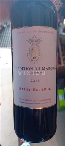 Burdeos Saint-Estèphe Tradition du Marquis 2016