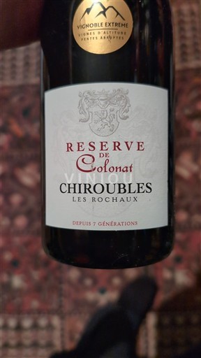 Beaujolais Chiroubles Colonnat Réserve de Colonnat Les Rochaux 2023