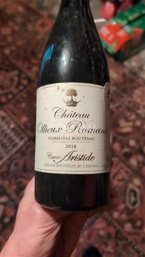 Languedoc Corbières-boutenac Ollieux Romanis Aristide 2018