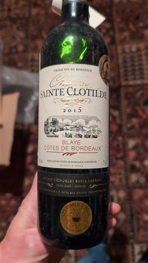 Burdeos Blaye-Côtes de Burdeos Château Sainte-Clotilde 2015