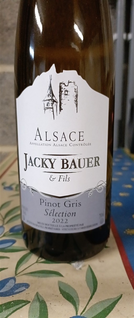 Alsace Jacky Bauer & Fils Pinot Gris Sélection 2022