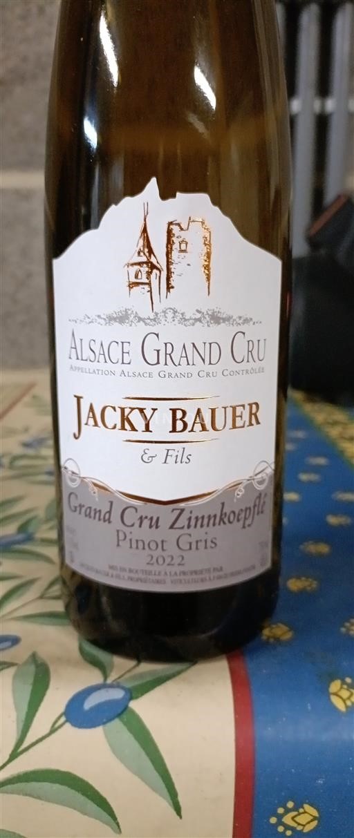 Alsace Alsace Grand Cru Grand Cru Jacky Bauer & Fils Pinot Gris Grand Cru Zinnkoepflé 2022