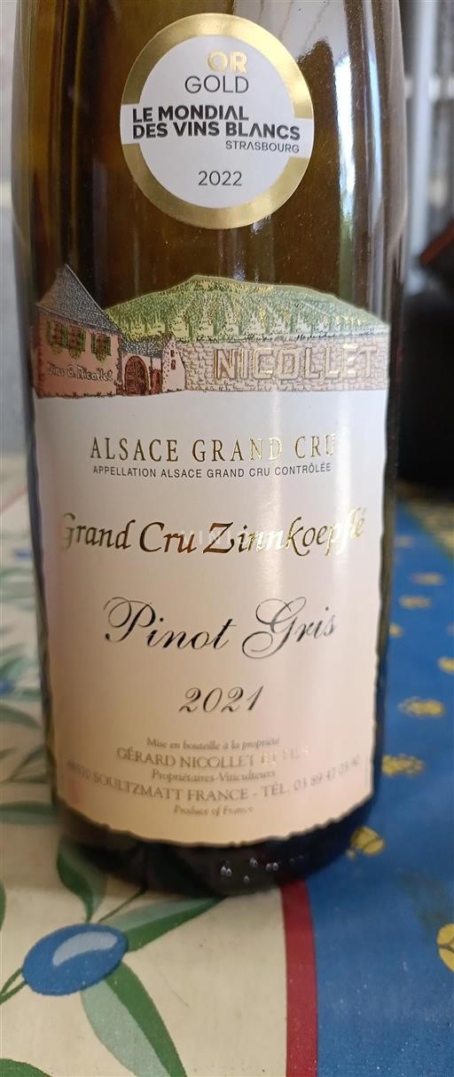 Elzas Alsace Grand Cru Grand Cru Gérard Nicolet Pinot Gris 2021