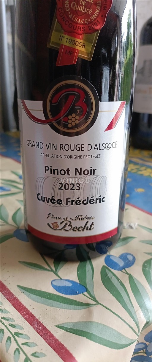 Alzacija Château Pierre et Frédéric Becht Pinot Noir Frédéric 2023