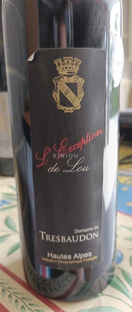 Provence, hạ lưu Rhône, Corse Hautes-Alpes Domaine Tresbaudon L'Exception de Lou 2020