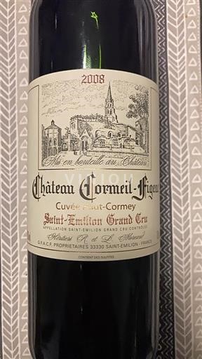 Burdeos Saint-Émilion Château Cormeil-Figeac 2008
