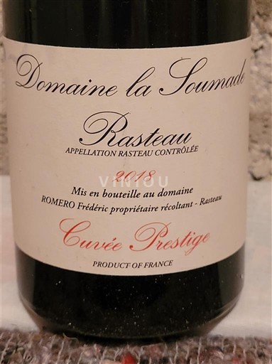 Rhône Valley Rasteau Domaine La Soumade Prestige 2018