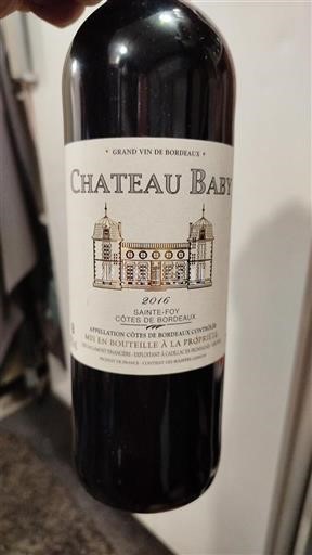 Bordeaux Ni doloceno Château Baby 2016