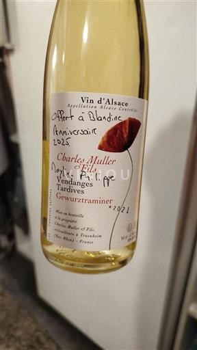Elsass Vendanges Tardives Charles Muller & Fils Gewurztraminer 2021
