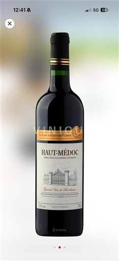 Bordeaux Haut-Médoc La Cave d'Augustin Florent 2022