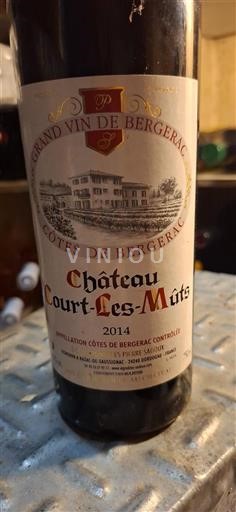 Lounais-Ranska Côtes-de-bergerac Château Court-Les-Mûts 2014
