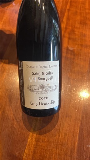 Loire-dalen Saint-Nicolas-De-Bourgueil Domaine Pitault Landry Les 3 lieux-dits 2020