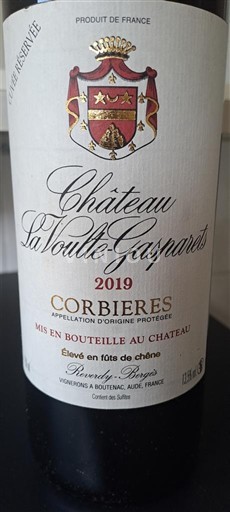 Languedoc Corbières Château Lavoulte Gasparets Réservée 2019