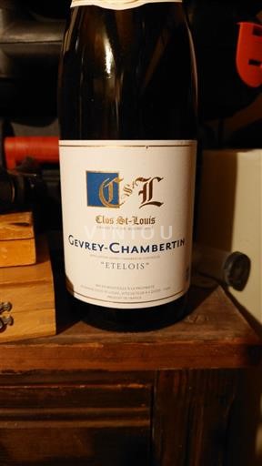Vin Rouge sec Etelois Clos St-Louis 2022 France Bourgogne Gevrey-chambertin AOC