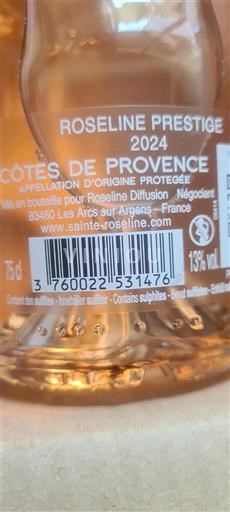 Provence Côtes-de-Provence Château SAINTE-ROSELINE Roseline Prestige 2024