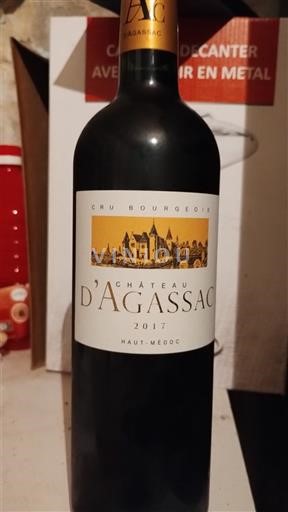 Bordéus Haut-Médoc Cru Bourgeois Château Agassac 2017
