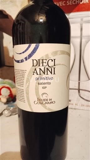 Puglia Susumaniello Salento Feudi di Guagnano Dieci Anni Non-Vintage