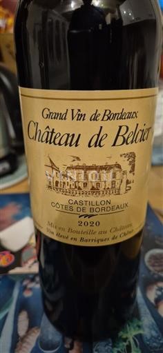 Bordeaux Castillon-côtes-de-bordeaux Château Belcier 2020
