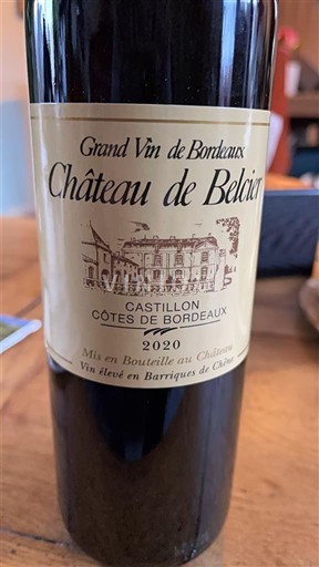 Bordeaux Castillon-côtes-de-bordeaux Château Belcier 2020
