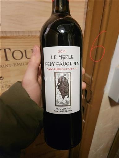 Bordeaux Saint-Émilion Grand Cru Château Faugère Le Merle de Peby Faugeres 2011