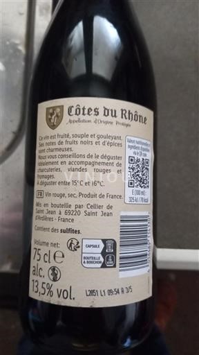 Rhône Valley Côtes du Rhône Cellier de Saint Jean 2024