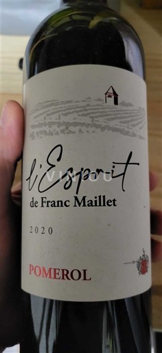 Bordeaux Pomerol Château Franc Maillet l'Esprit 2020