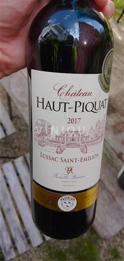 Bordeaux Lussac-saint-émilion Château Haut Piquat 2017