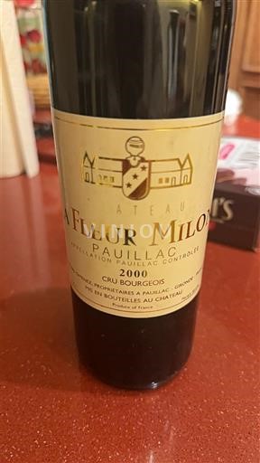 Bordeaux Pauillac La Fleur Milon 2000