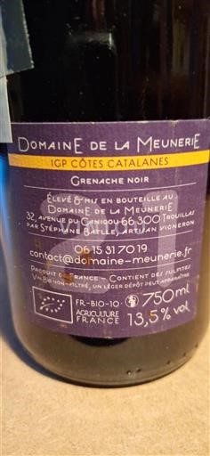 Languedoc và Roussillon Côtes Catalanes Domaine La Meunerie Grenache Noir 2021