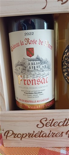 Bordeaux Fronsac Château La Rose de Bern Vieilles Vignes 2022