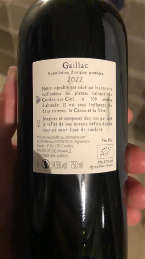 Sudoeste Gaillac SCBV Bruno Montels Vignerons 2022