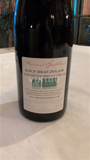 Beaujolais Renaud Bodillard Les Sèves 3B 2019